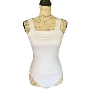 White Dual Layered Bodysuit Size Small NWT